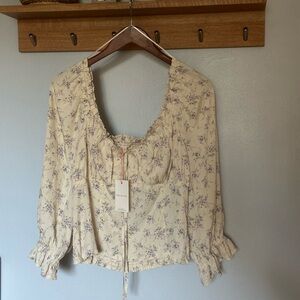 Floral Cream Blouse